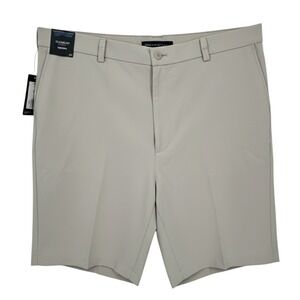 NEW Roundtree & Yorke Performance Classic Flat Big Man Shorts Beige Size 46